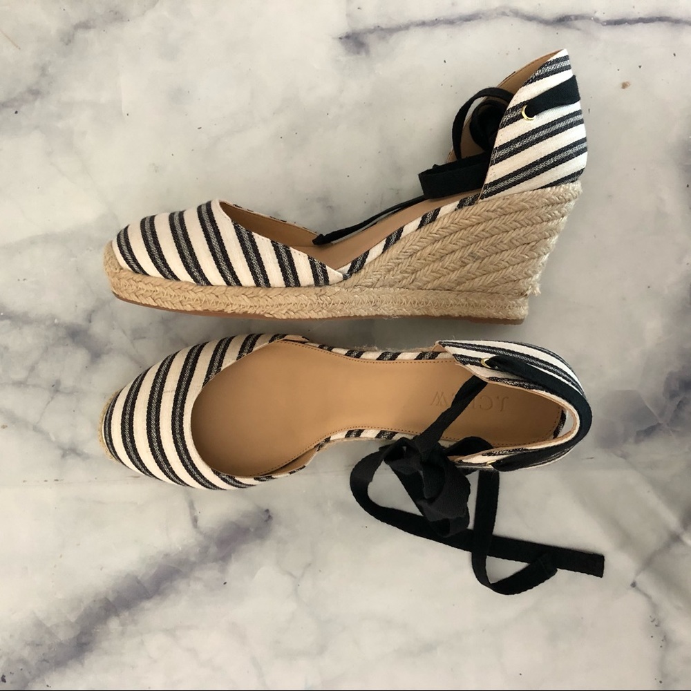 J.crew (SZ 10) espadrille wedge with ankle wrap - Picture 3 of 4